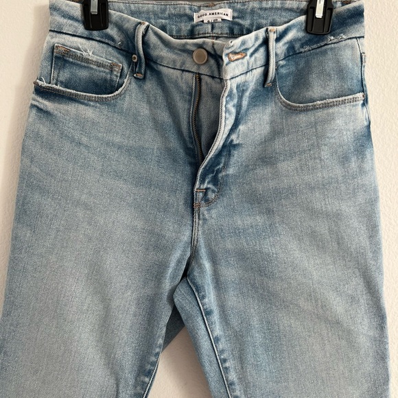 Good American women’s jeans/ High Rise straight leg - Picture 3 of 12